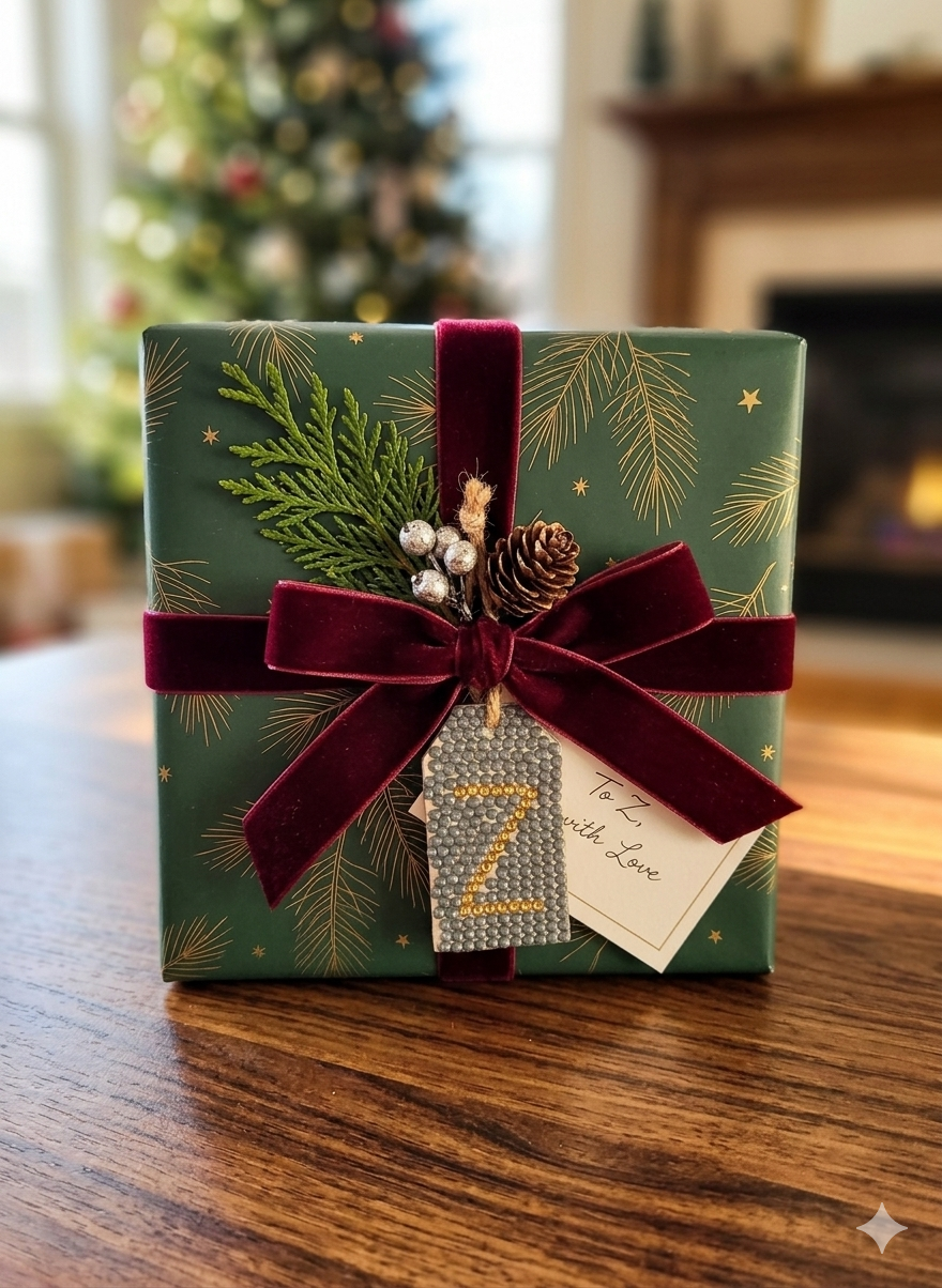 Wood Gift Tags with First Initials