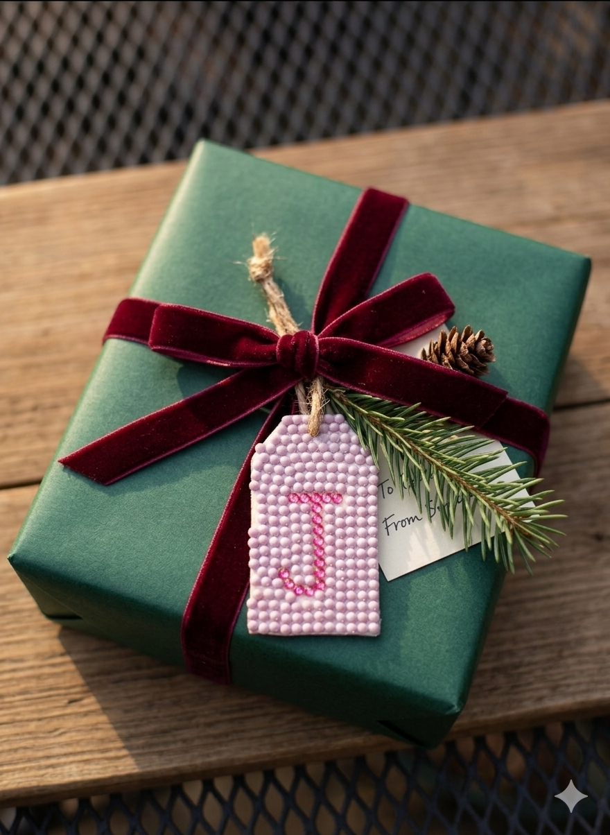 Wood Gift Tags with First Initials
