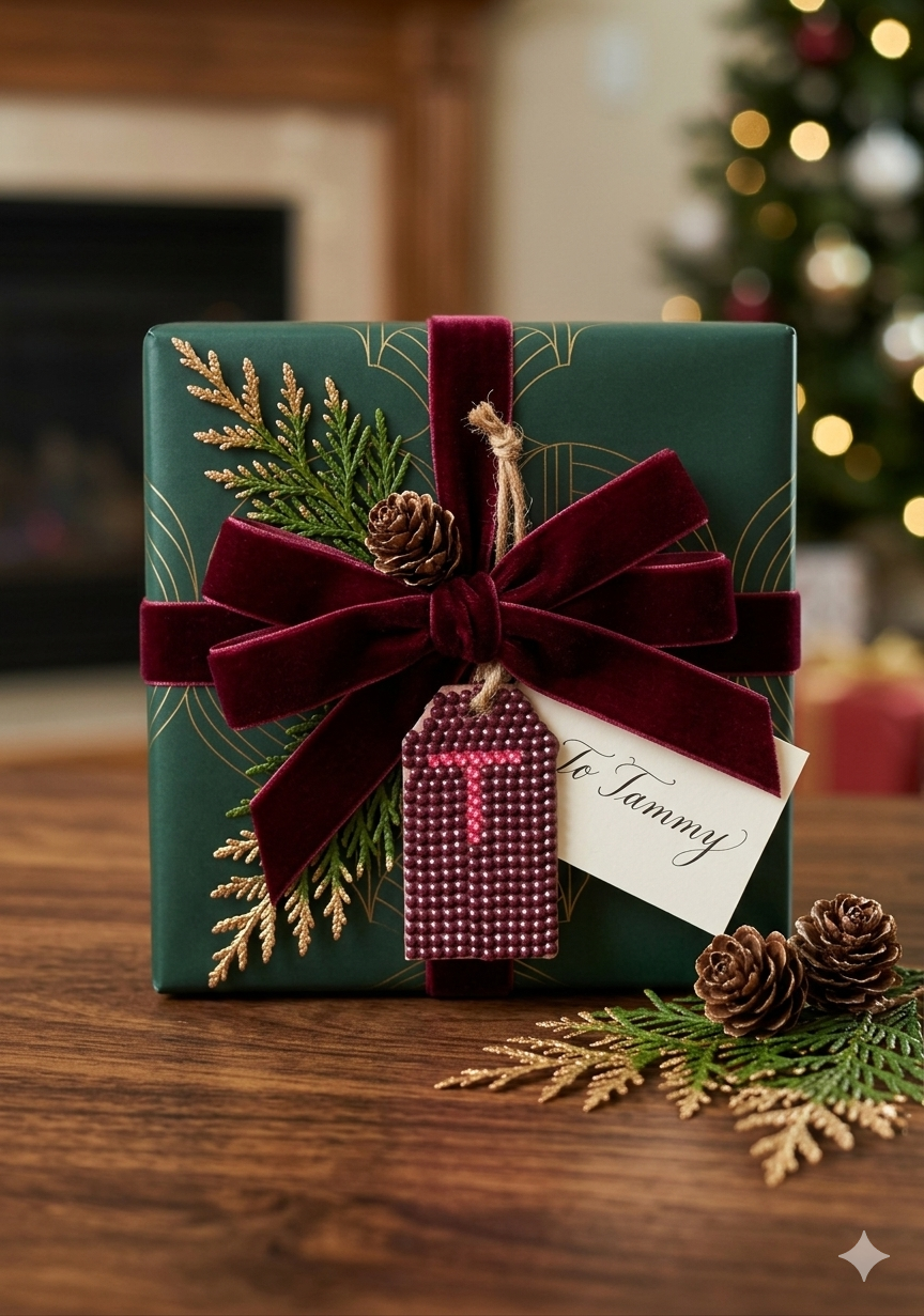 Wood Gift Tags with First Initials