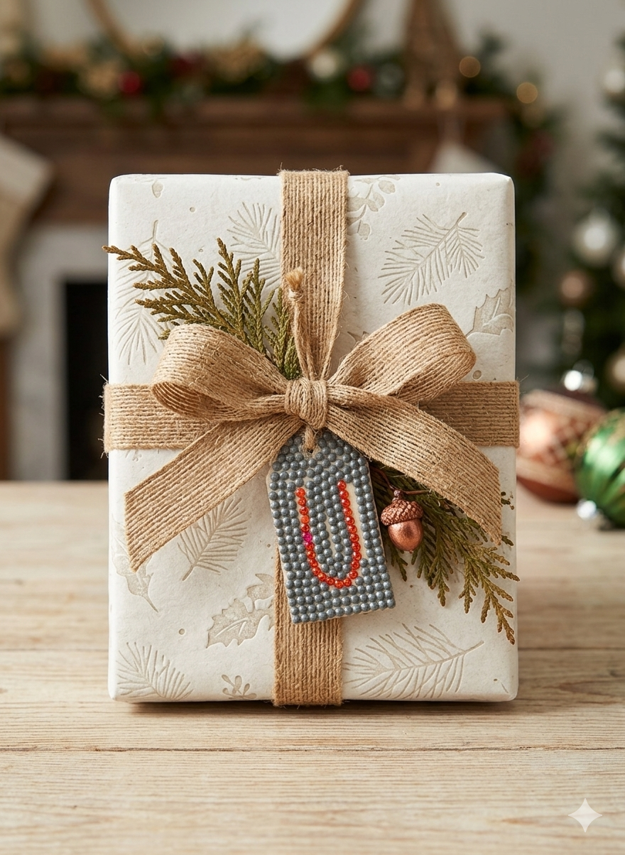 Wood Gift Tags with First Initials