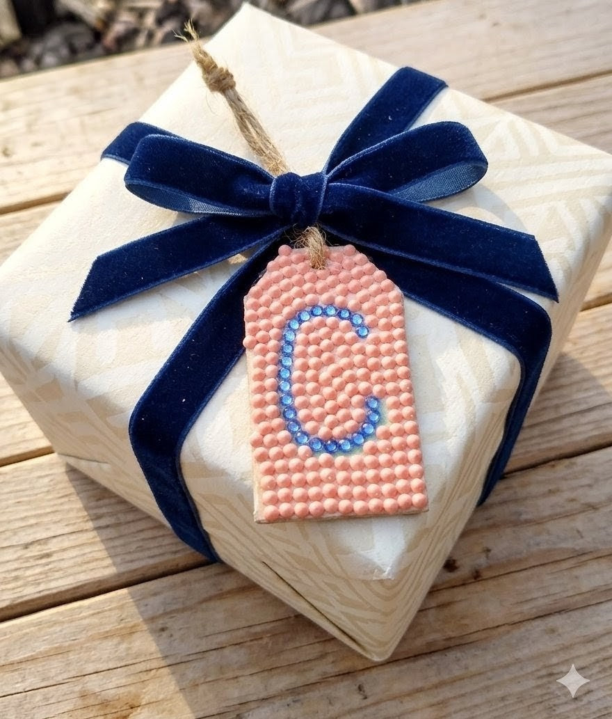Wood Gift Tags with First Initials