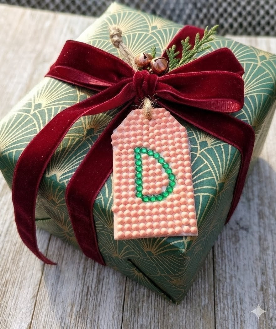 Wood Gift Tags with First Initials