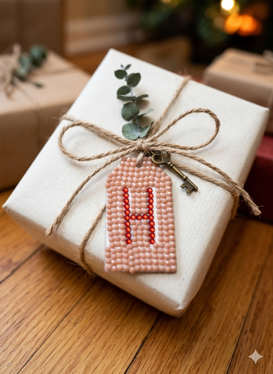 Wood Gift Tags with First Initials