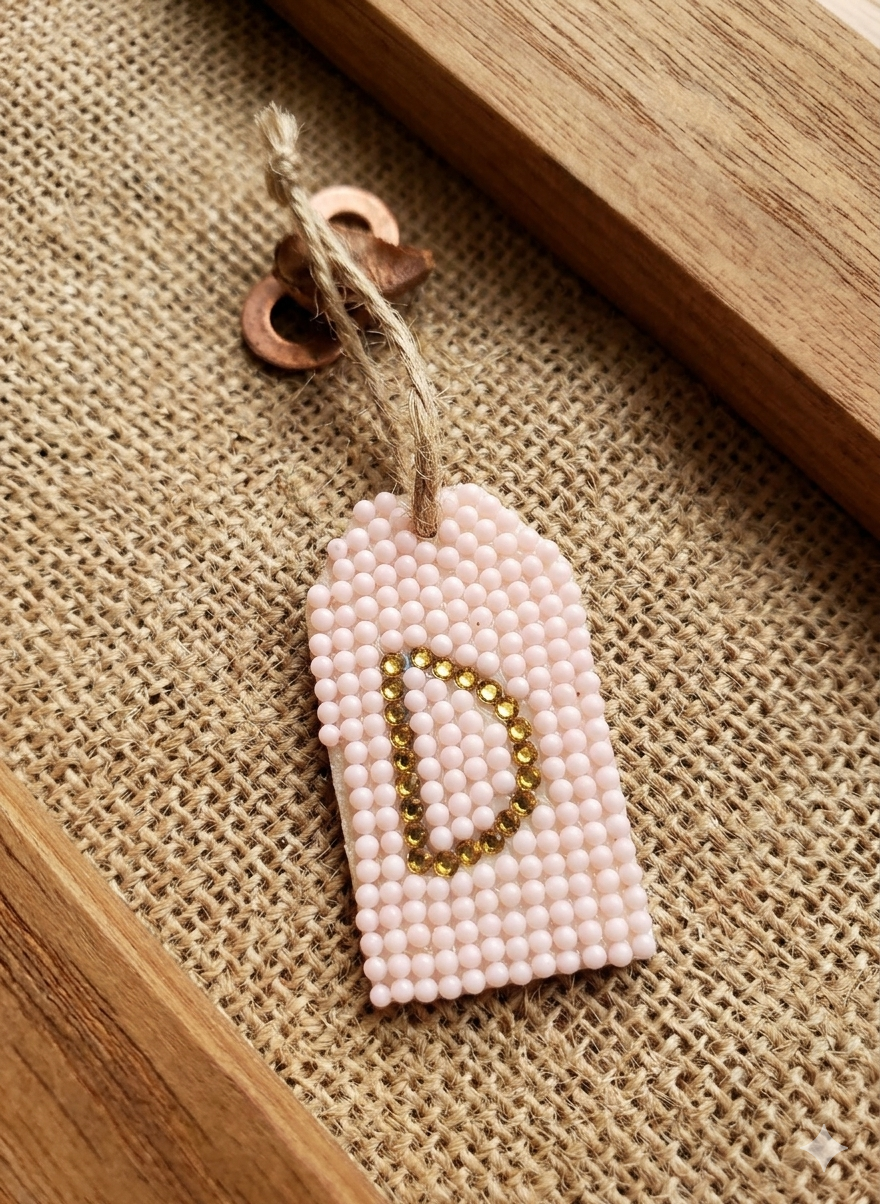 Wood Gift Tags with First Initials