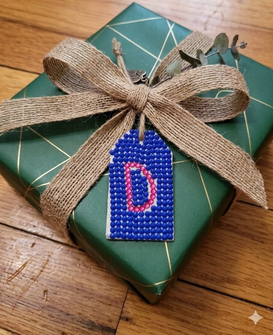 Wood Gift Tags with First Initials