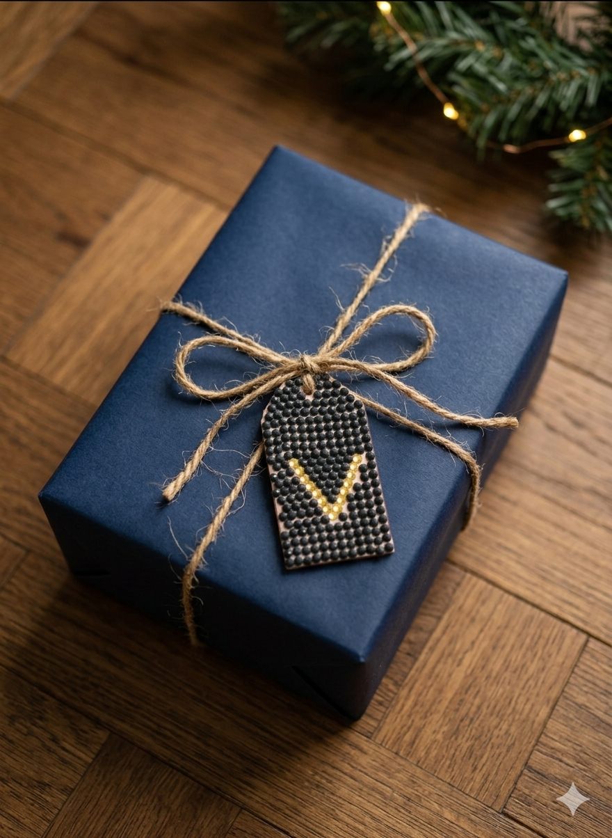 Wood Gift Tags with First Initials