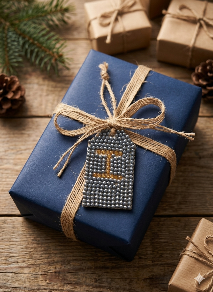 Wood Gift Tags with First Initials