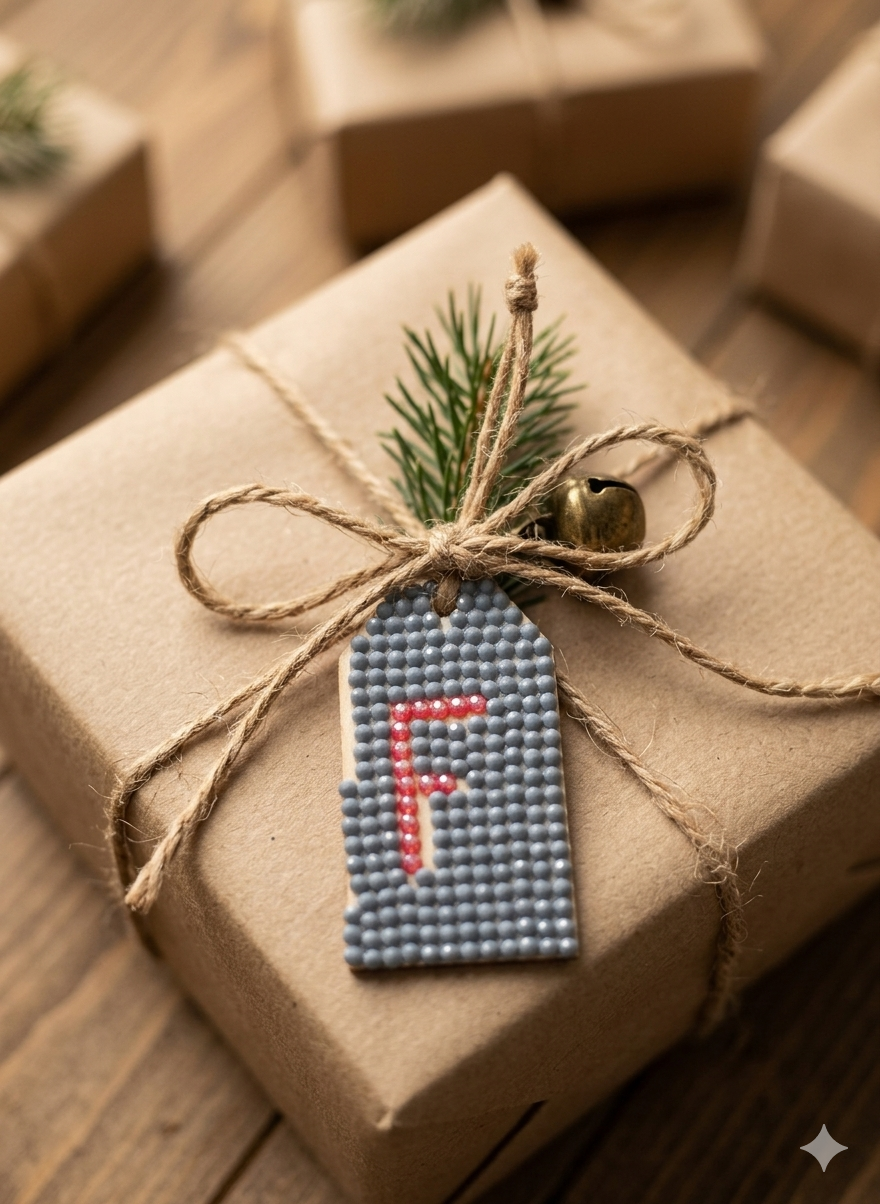 Wood Gift Tags with First Initials