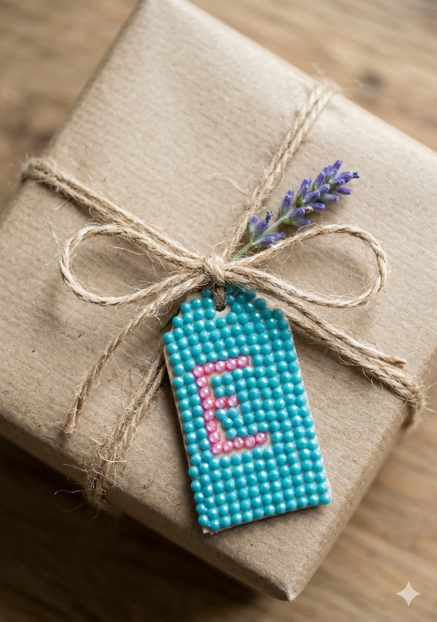 Wood Gift Tags with First Initials