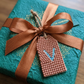 Wood Gift Tags with First Initials
