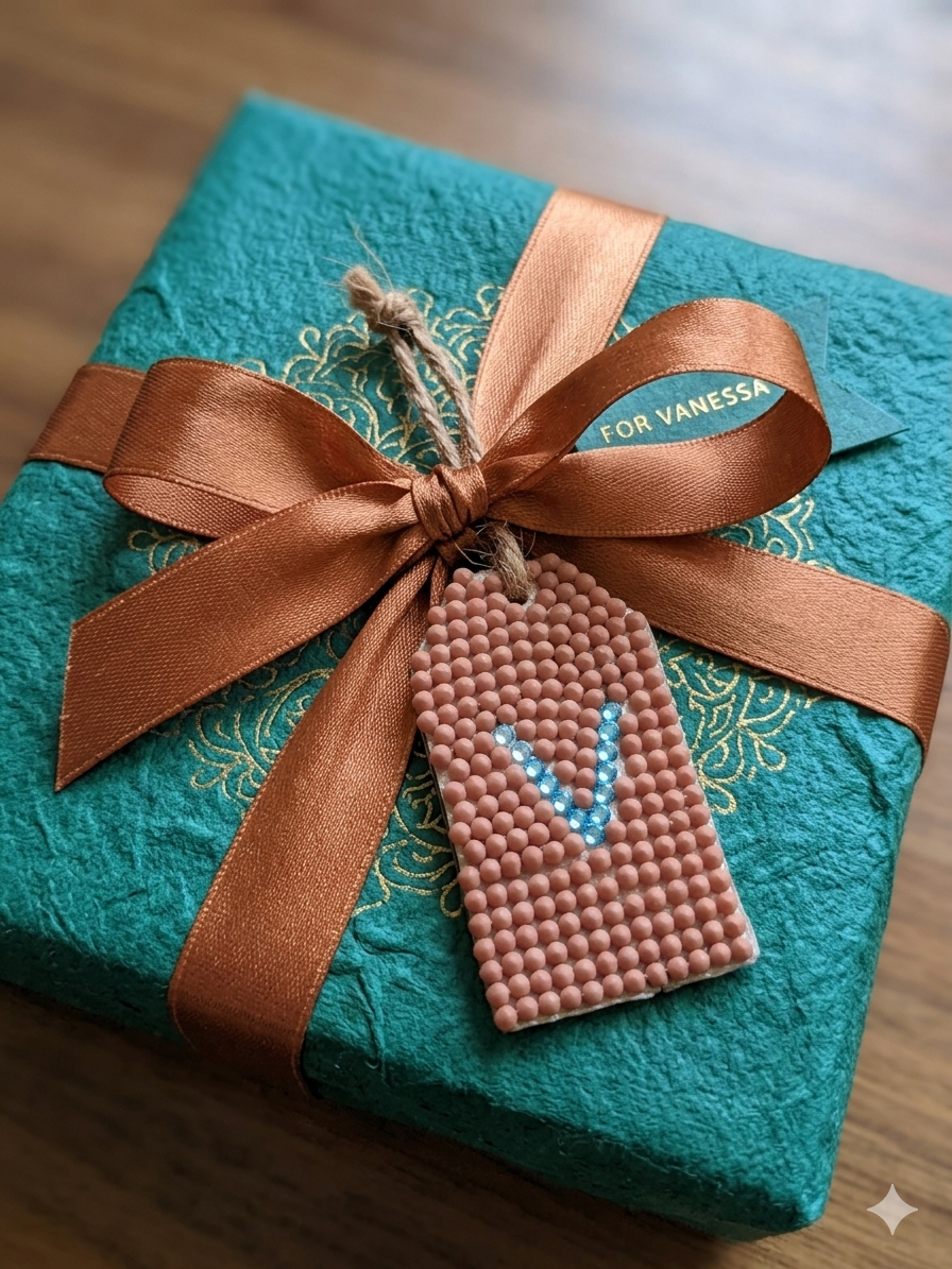 Wood Gift Tags with First Initials