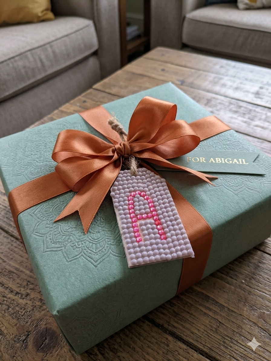 Wood Gift Tags with First Initials