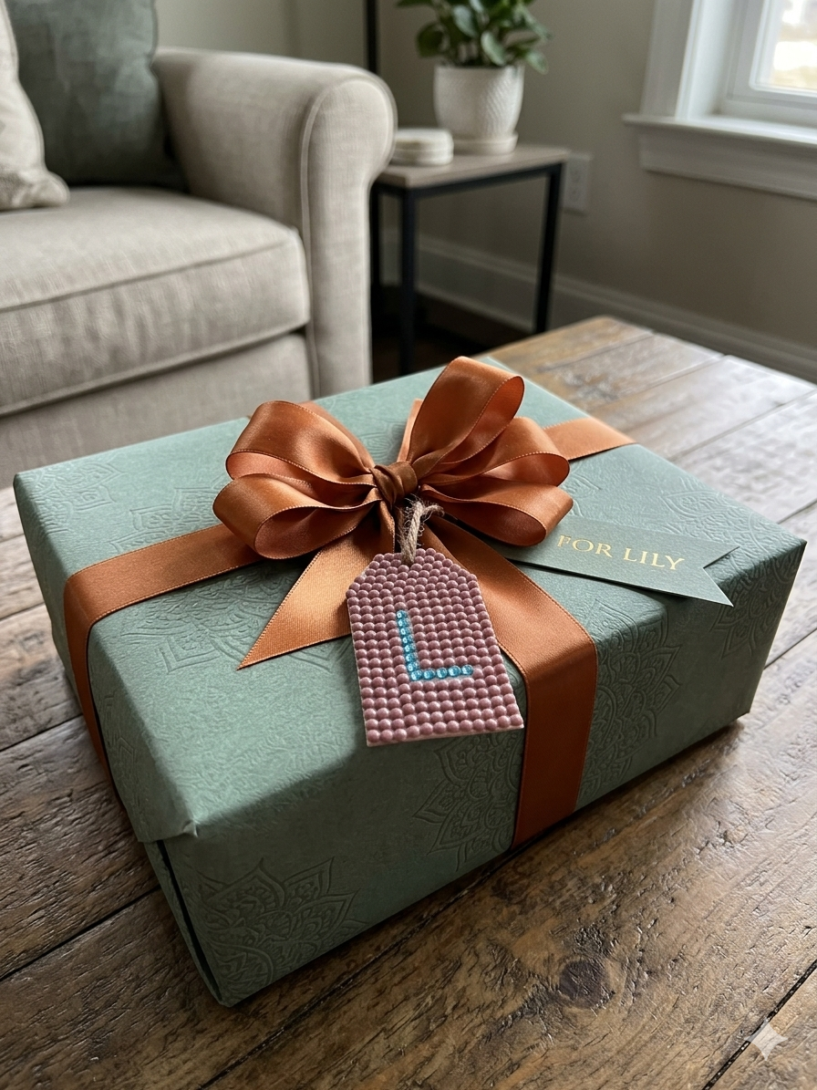 Wood Gift Tags with First Initials