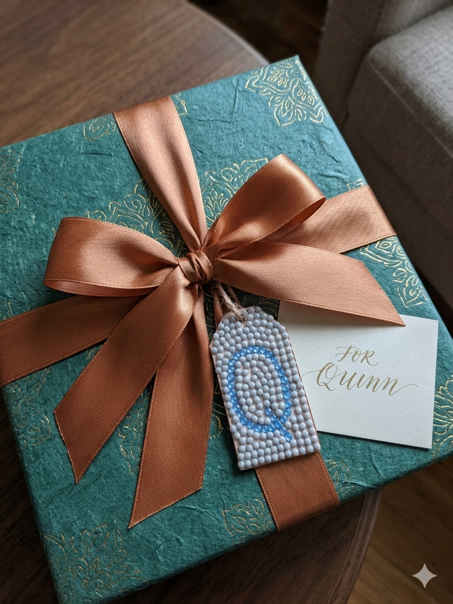 Wood Gift Tags with First Initials