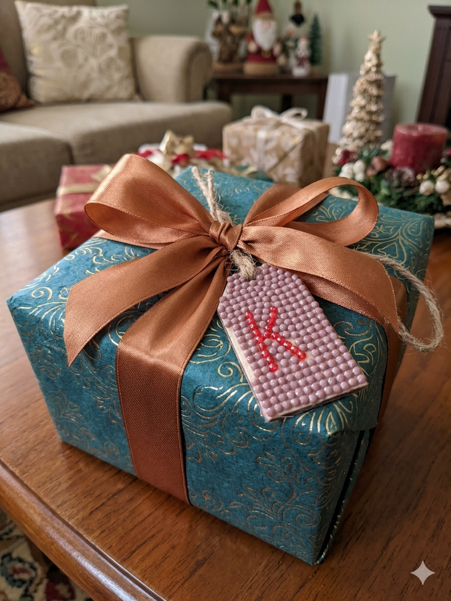 Wood Gift Tags with First Initials
