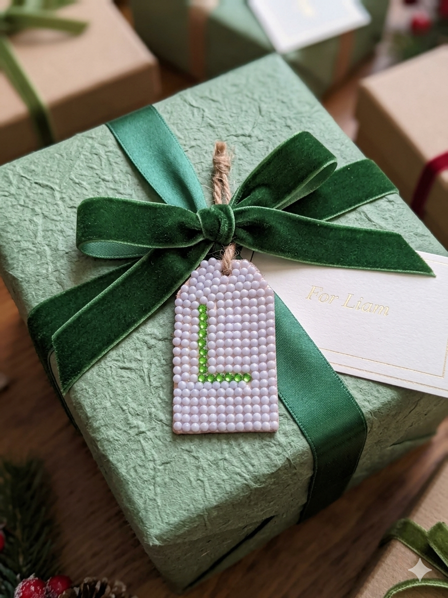 Wood Gift Tags with First Initials