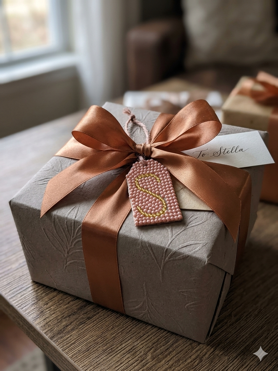 Wood Gift Tags with First Initials