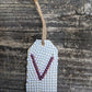 Wood Gift Tags with First Initials