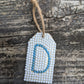 Wood Gift Tags with First Initials