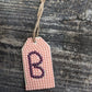Wood Gift Tags with First Initials