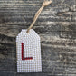 Wood Gift Tags with First Initials