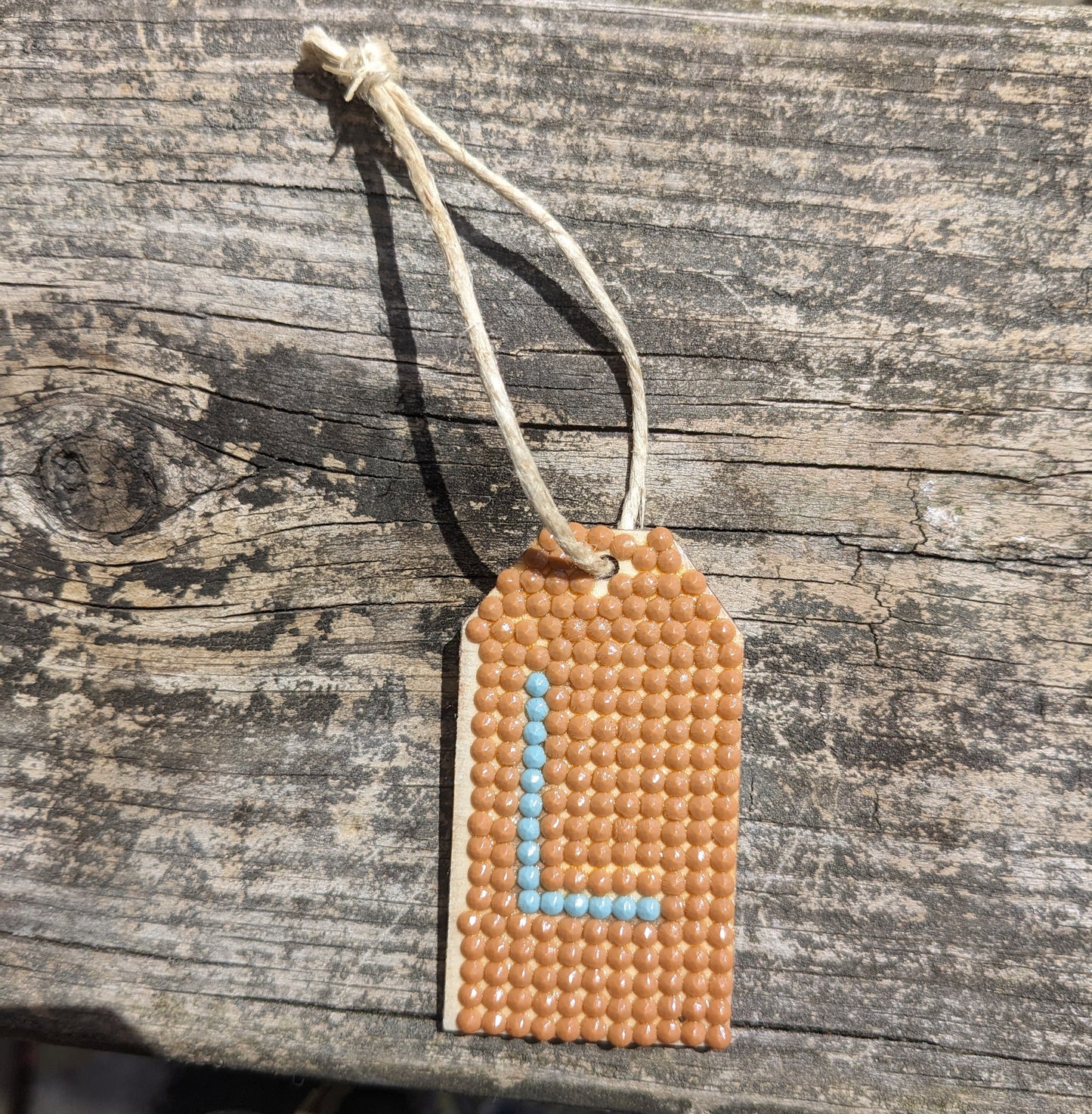 Wood Gift Tags with First Initials
