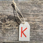 Wood Gift Tags with First Initials