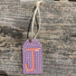 Wood Gift Tags with First Initials