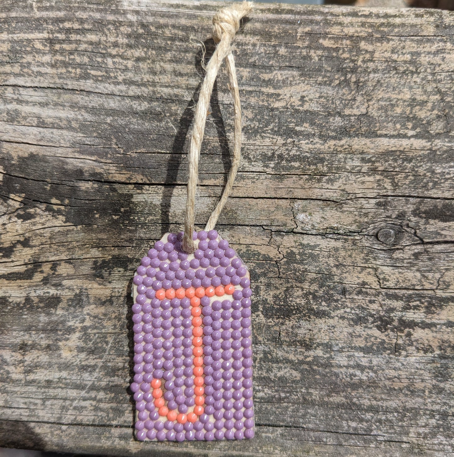 Wood Gift Tags with First Initials
