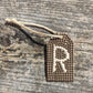 Wood Gift Tags with First Initials