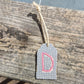 Wood Gift Tags with First Initials