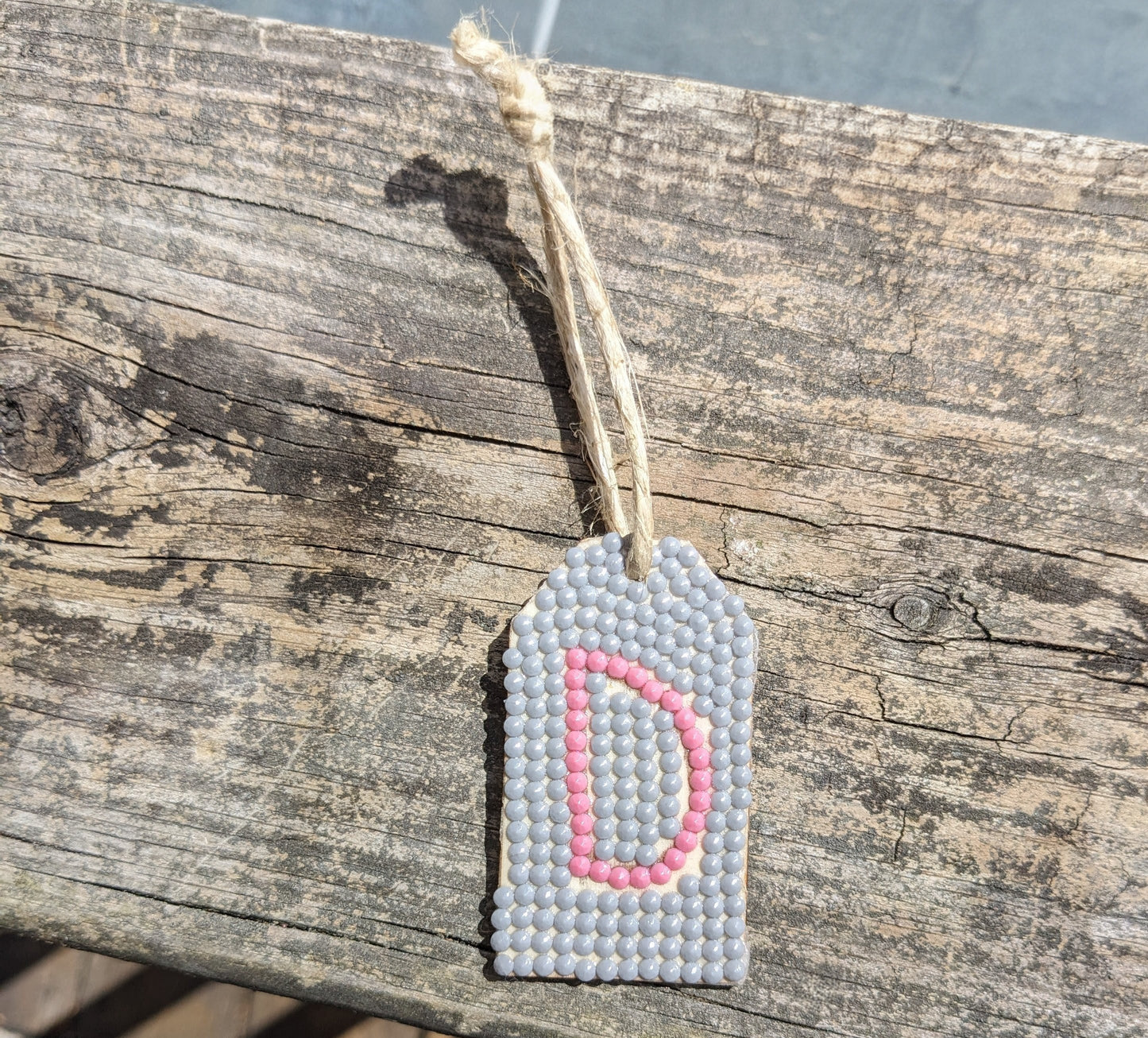 Wood Gift Tags with First Initials