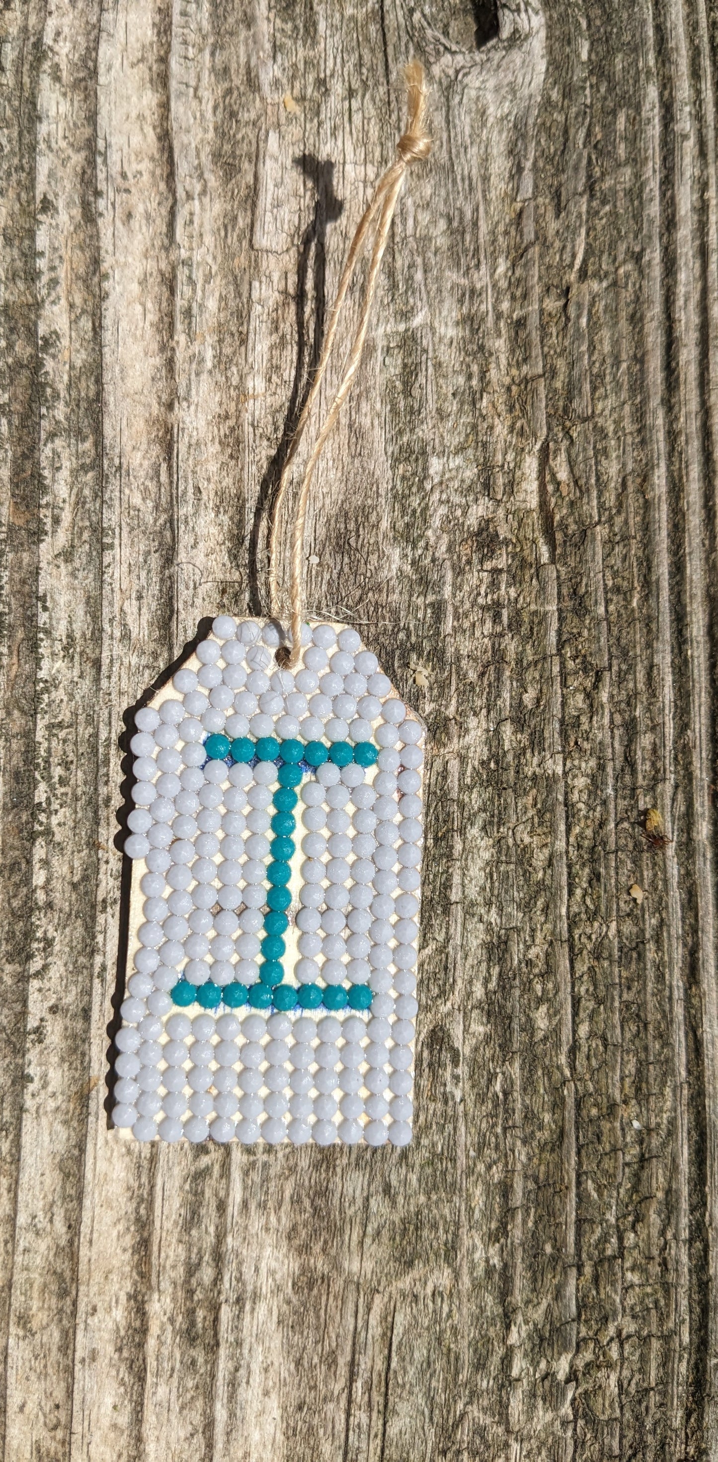 Wood Gift Tags with First Initials