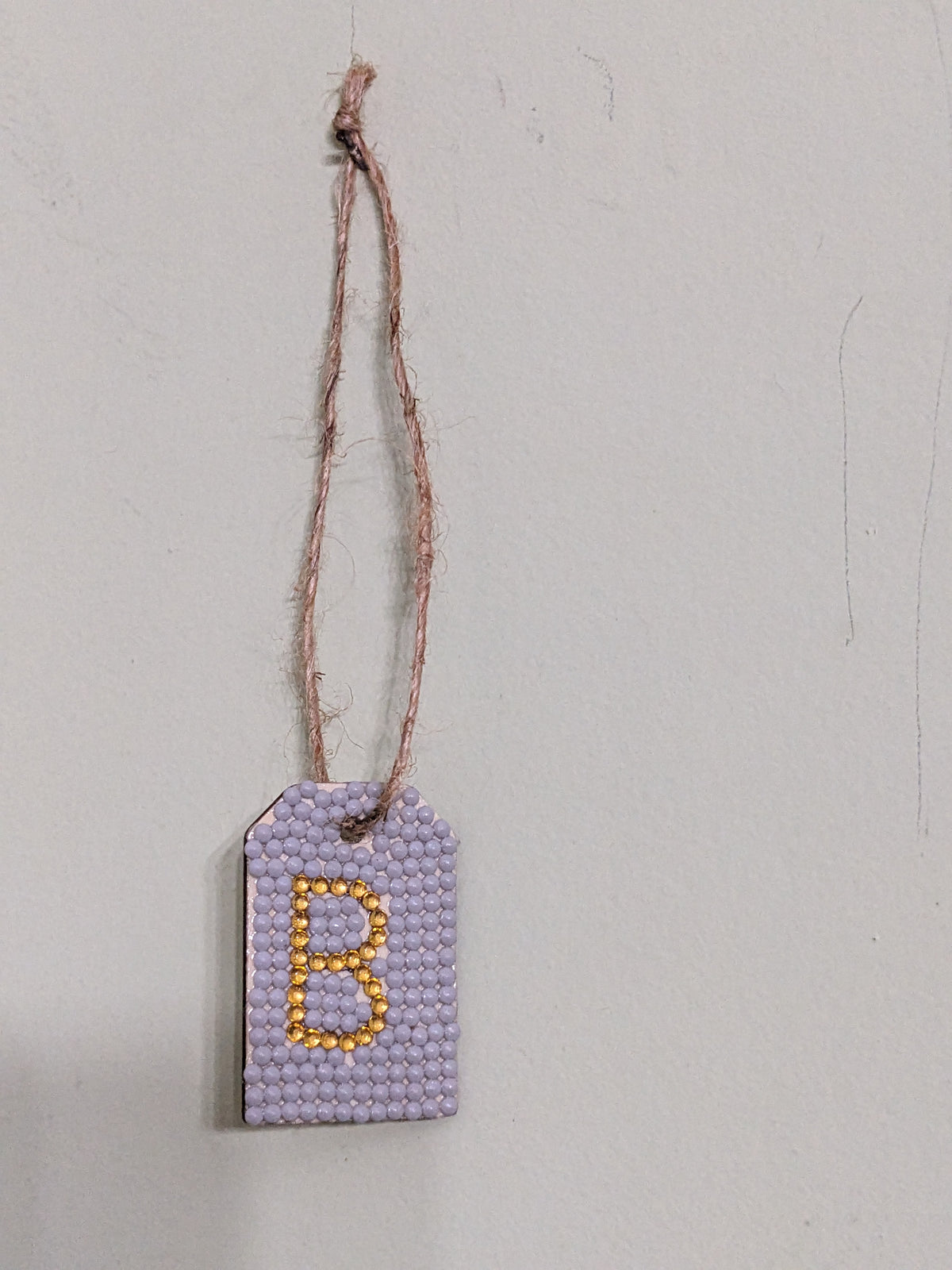 Small Initial Gift Tags Rhinestone Letters