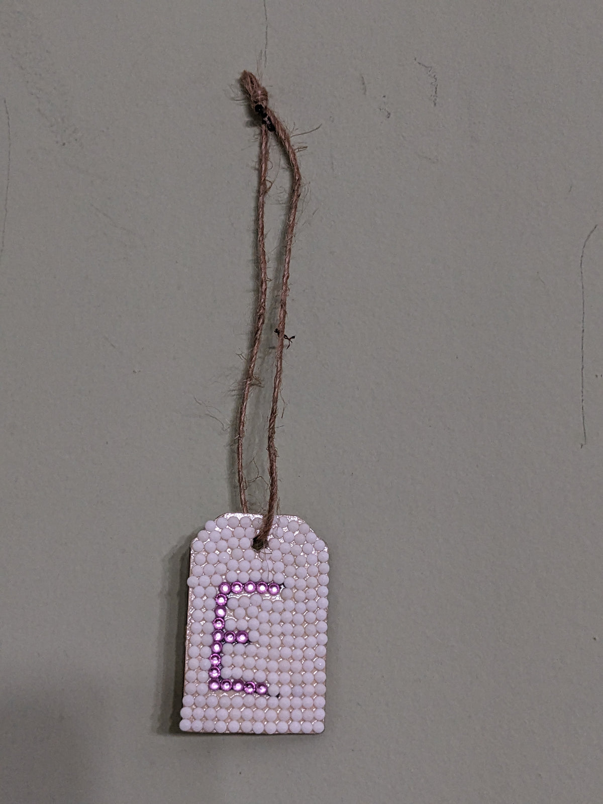 Small Initial Gift Tags Rhinestone Letters