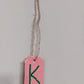 Small Initial Gift Tags Rhinestone Letters