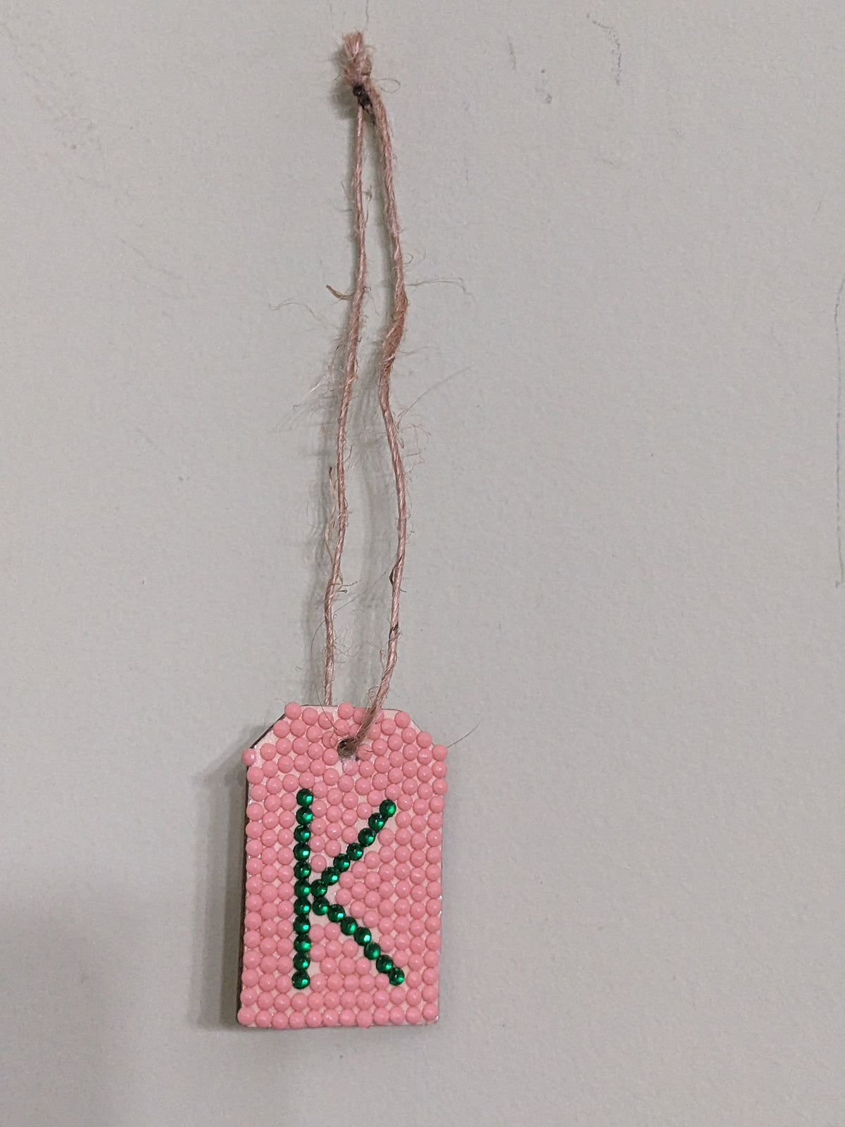 Small Initial Gift Tags Rhinestone Letters