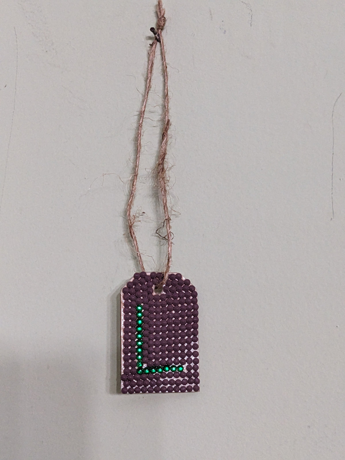 Small Initial Gift Tags Rhinestone Letters
