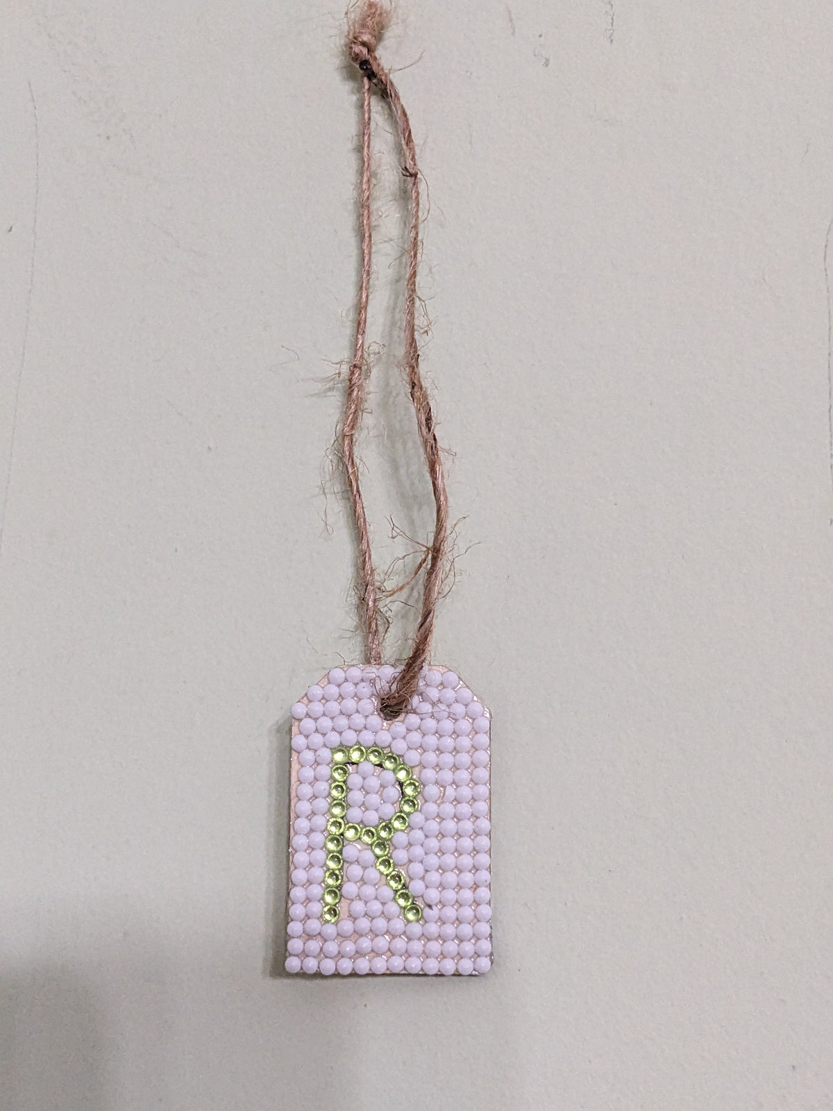 Small Initial Gift Tags Rhinestone Letters