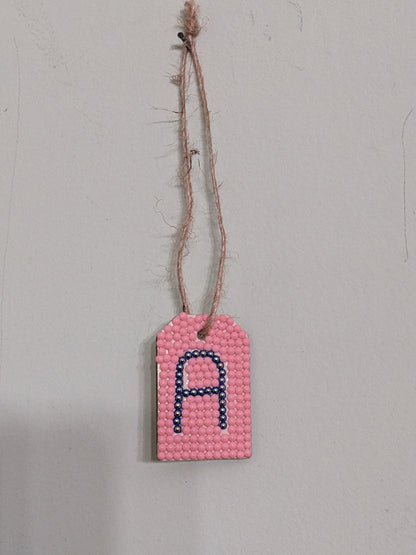 Small Initial Gift Tags Rhinestone Letters