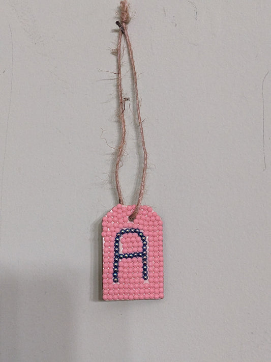 Small Initial Gift Tags Rhinestone Letters