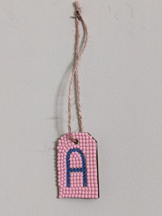 Small Initial Gift Tags Rhinestone Letters