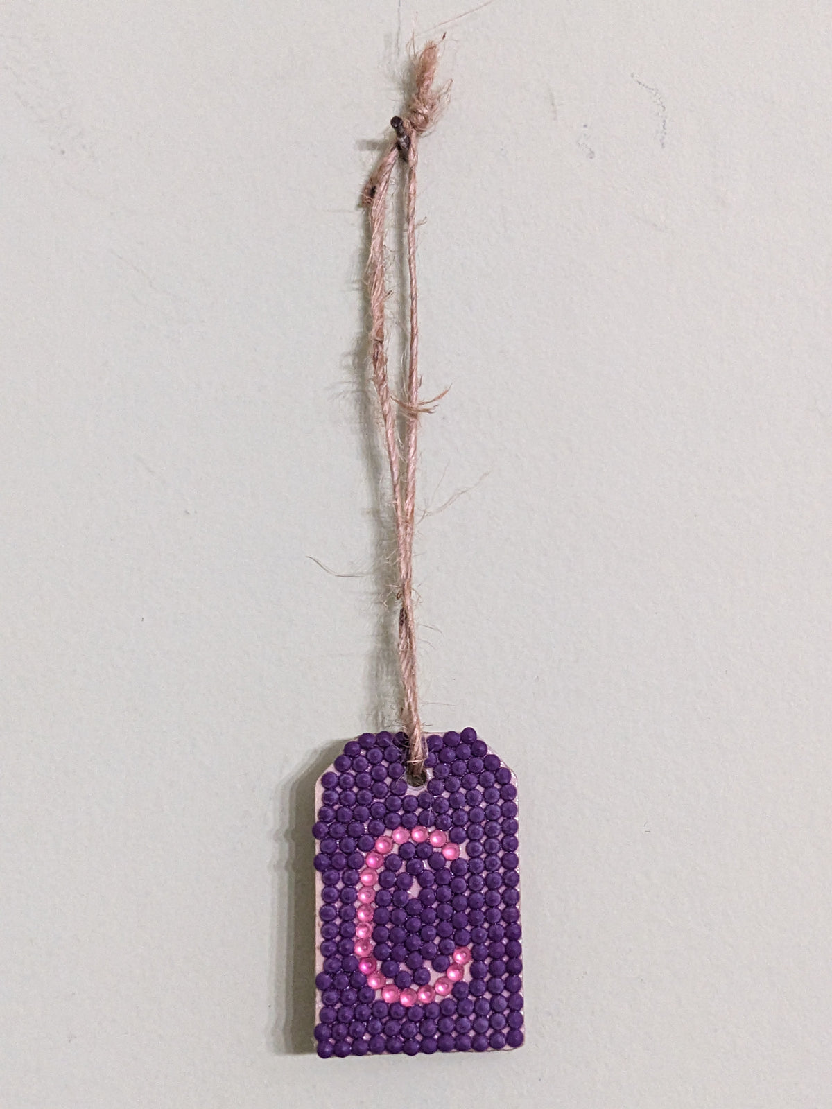 Small Initial Gift Tags Rhinestone Letters