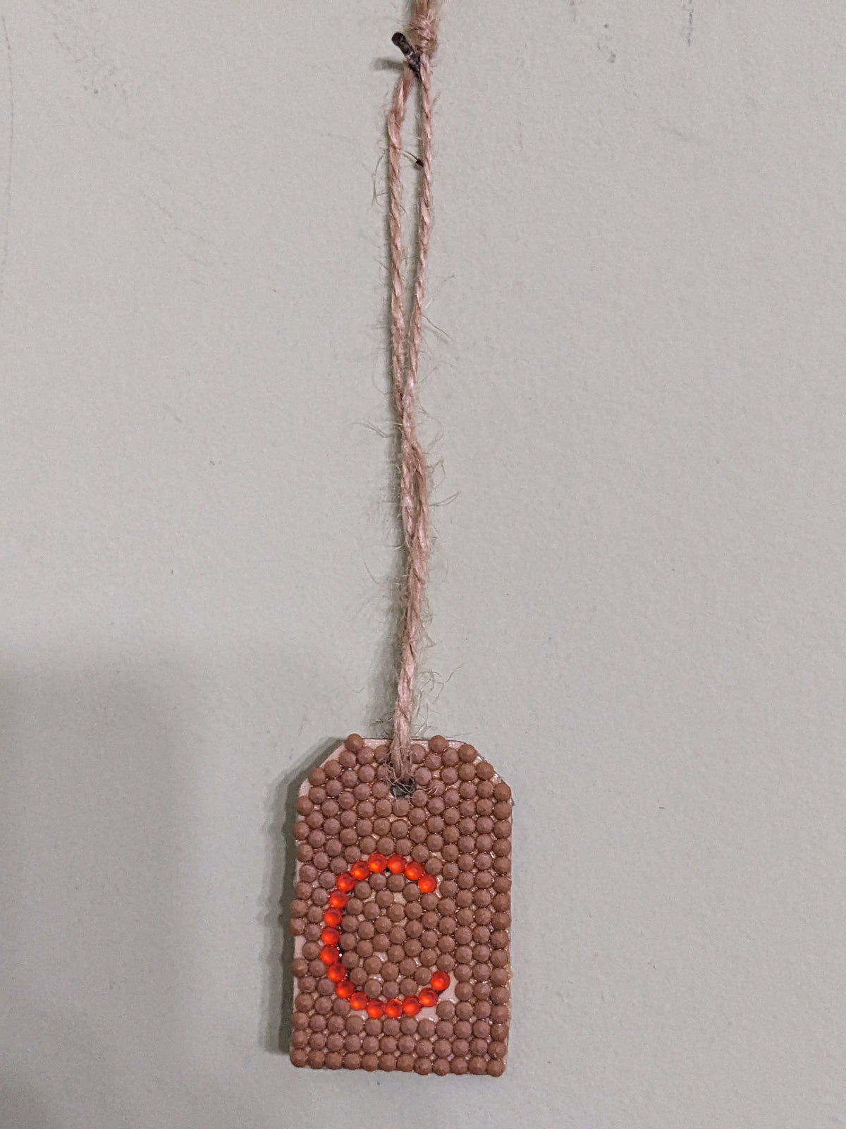 Small Initial Gift Tags Rhinestone Letters