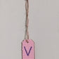 Small Initial Gift Tags Rhinestone Letters