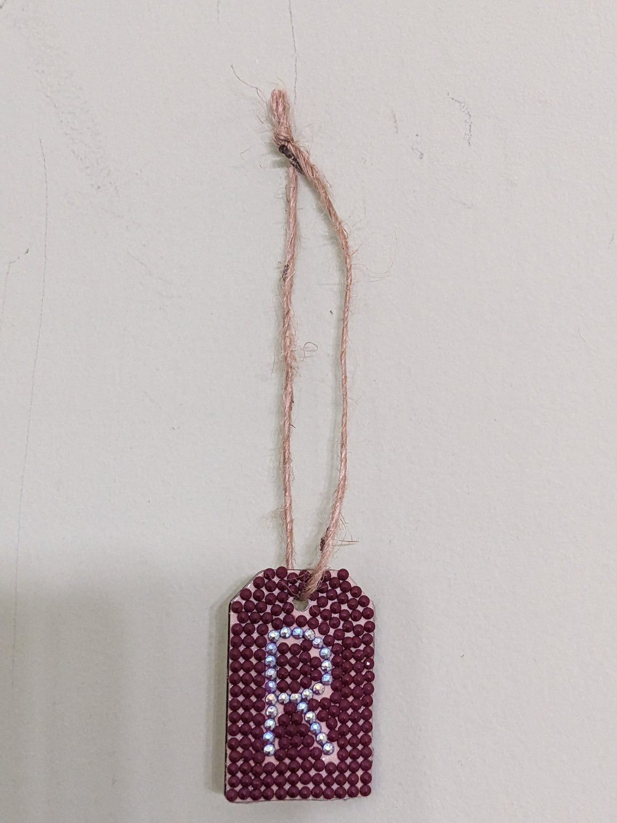 Small Initial Gift Tags Rhinestone Letters