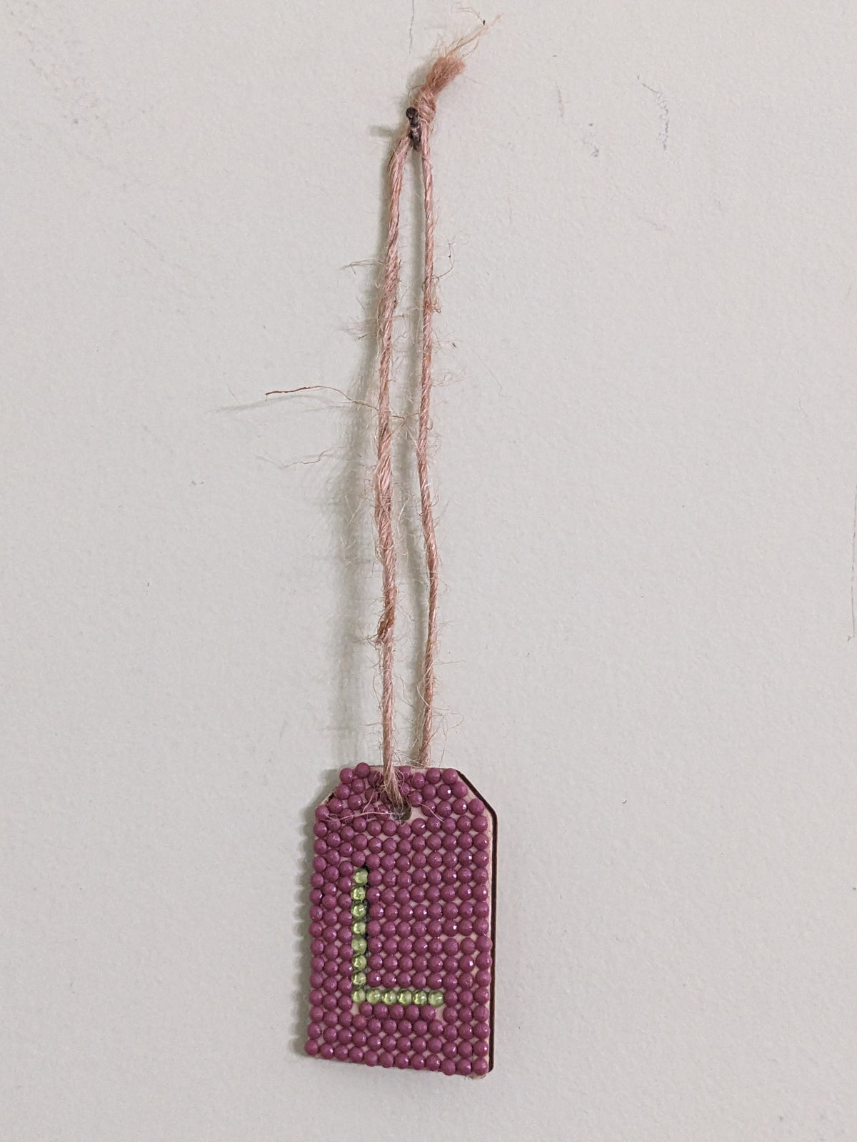 Small Initial Gift Tags Rhinestone Letters