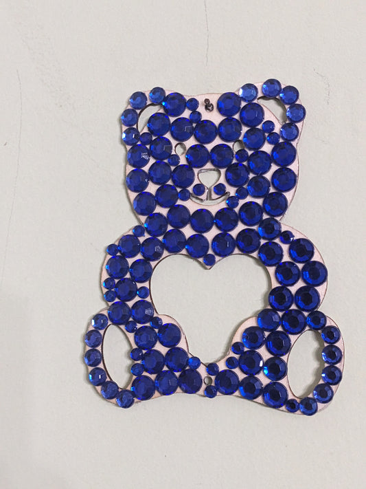 Rhinestone Wood Bears
