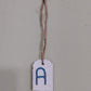 Small Initial Gift Tags Rhinestone Letters