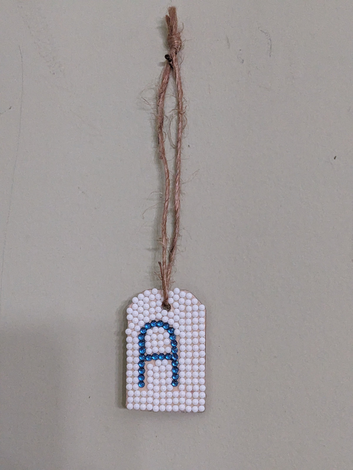 Small Initial Gift Tags Rhinestone Letters